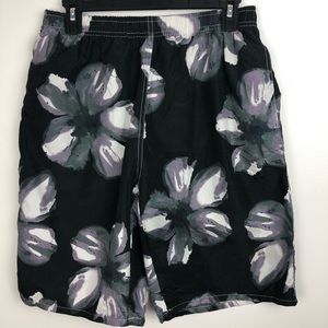 B.Split Board Shorts Swim Shorts Size Medium Color Black/Gray/Purple